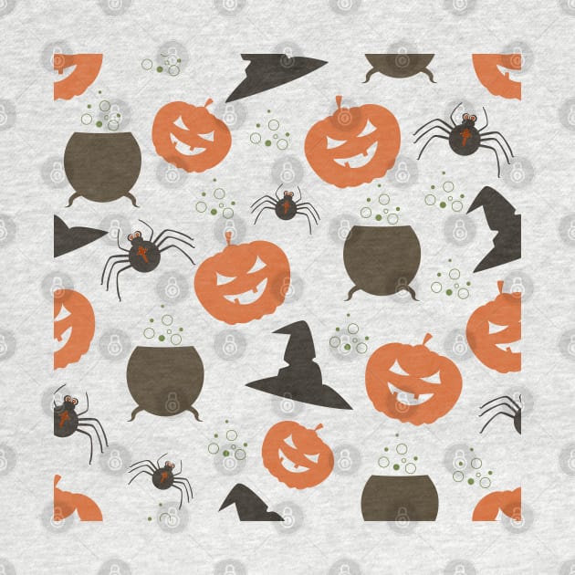 Seamless pattern with Halloween elements by Nataliia1112